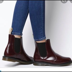 Dr. Marten’s Vegan Flora Burgundy Red Chelsea Boots